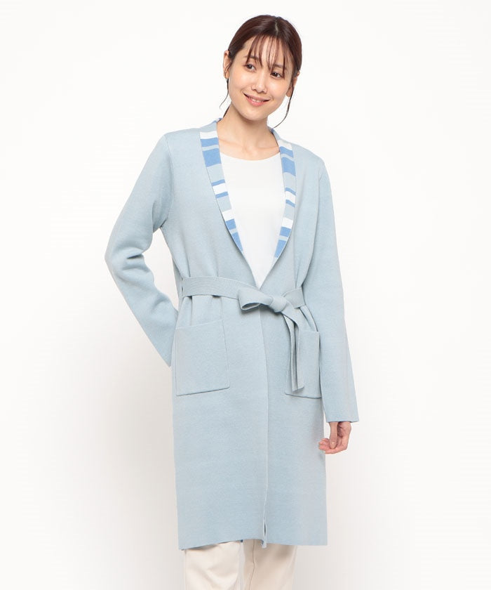馬丹姆 喬孔達 MADAM JOCONDE 可翻轉編織條紋針織外套