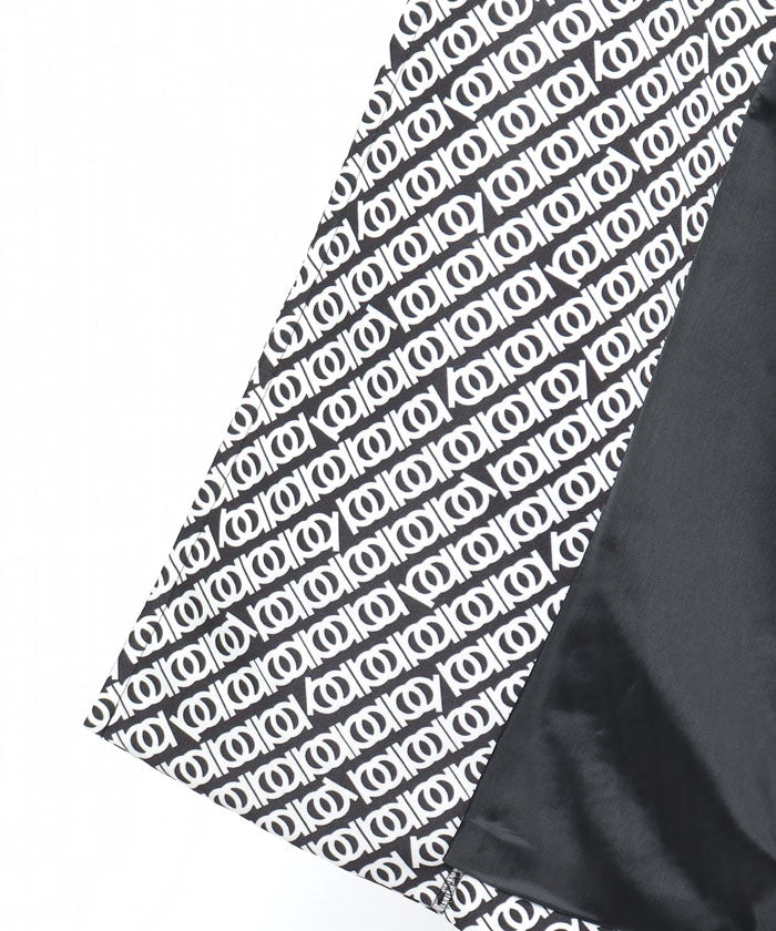 Madam Joconde Geometric Pattern Short Coat