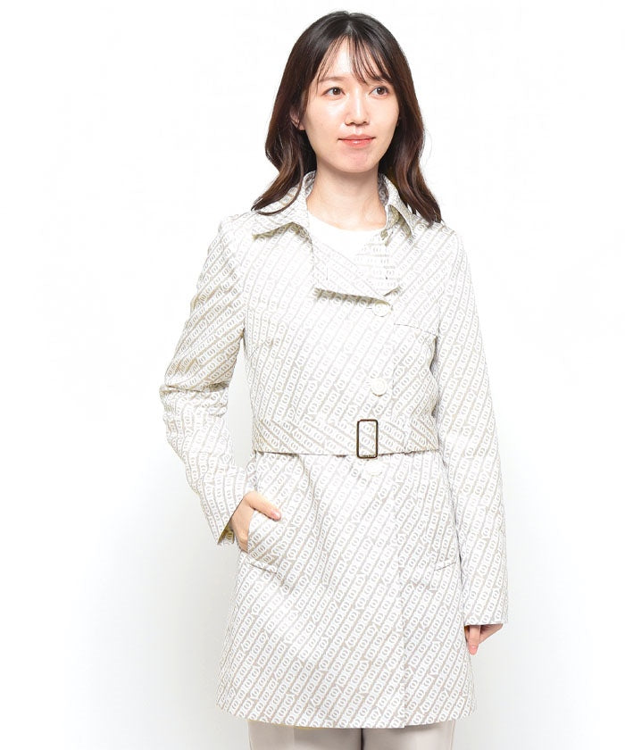 Madam Joconde Geometric Pattern Short Coat