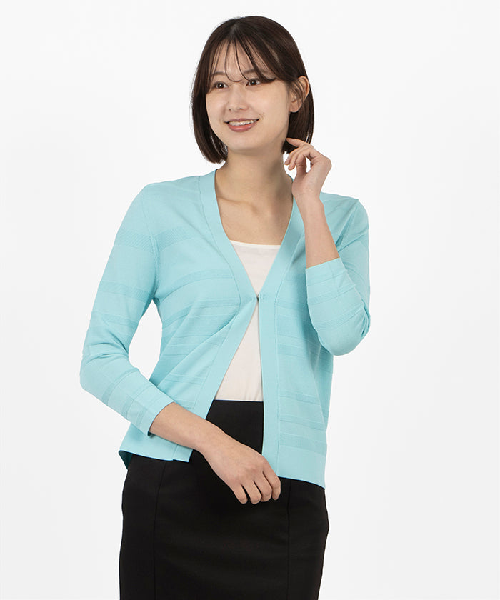 瑪丹娜 喬孔達 MADAM JOCONDE 條紋編織切換 毛衣外套