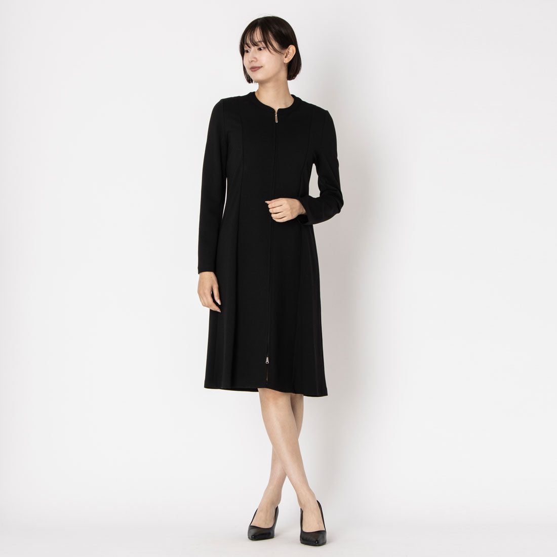 マダム ジョコンダ MADAM JOCONDE フレアワンピース （ブラック） ブラック