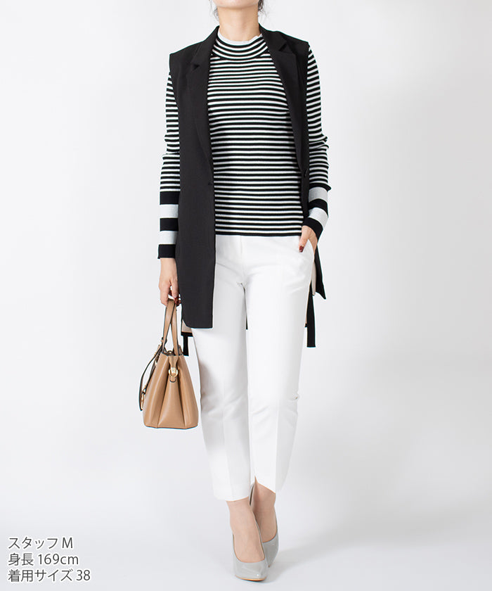 ミス ジェイ MISS J ボーダーハイネックプルオーバー