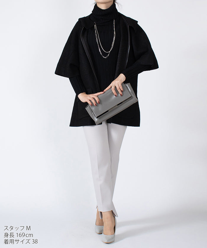 ミス ジェイ MISS J 圧縮ニットジップアップブルゾン