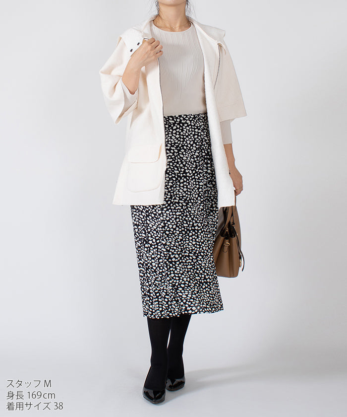 ミス ジェイ MISS J 圧縮ニットジップアップブルゾン