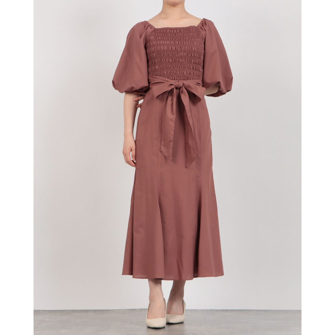 レディメイド LADYMADE リボンカシュクール2WAYワンピース （赤茶） 赤茶