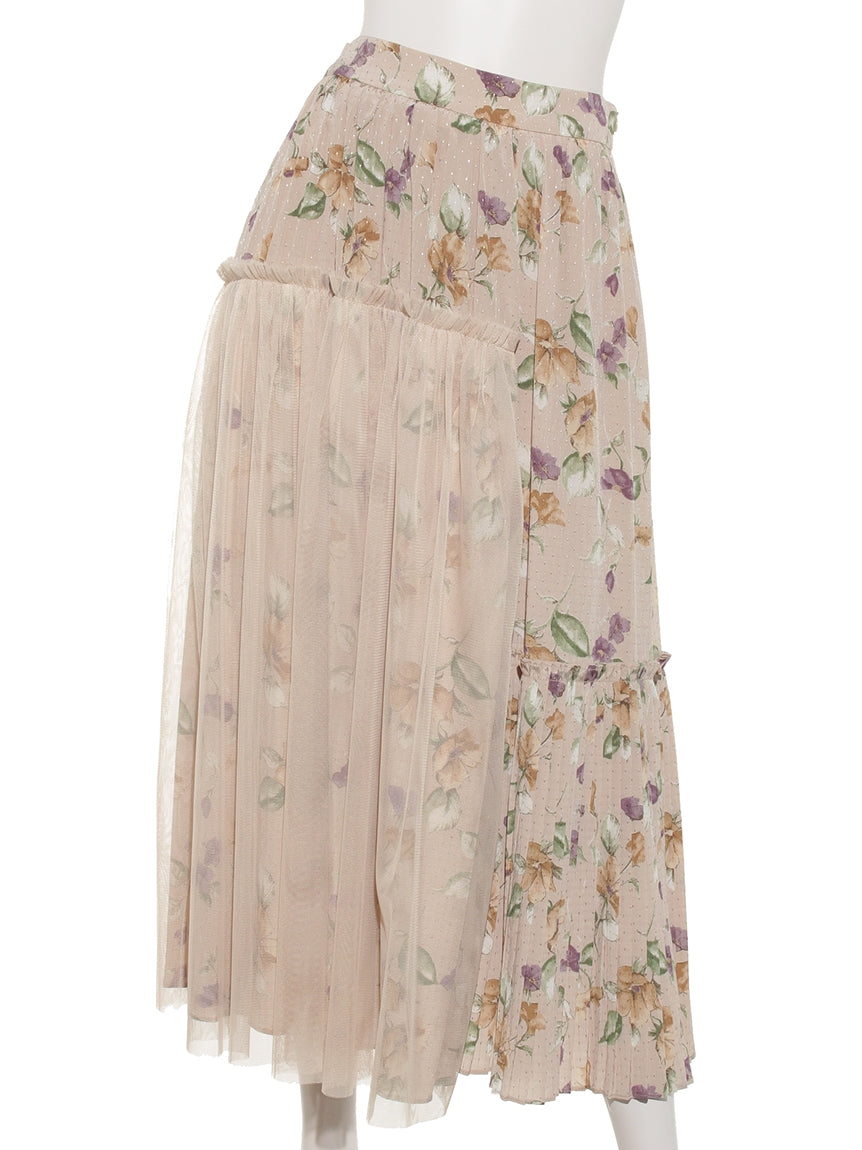 レディメイド LADYMADE Faint Flower チュールドッキングSK （ブラウン） ブラウン