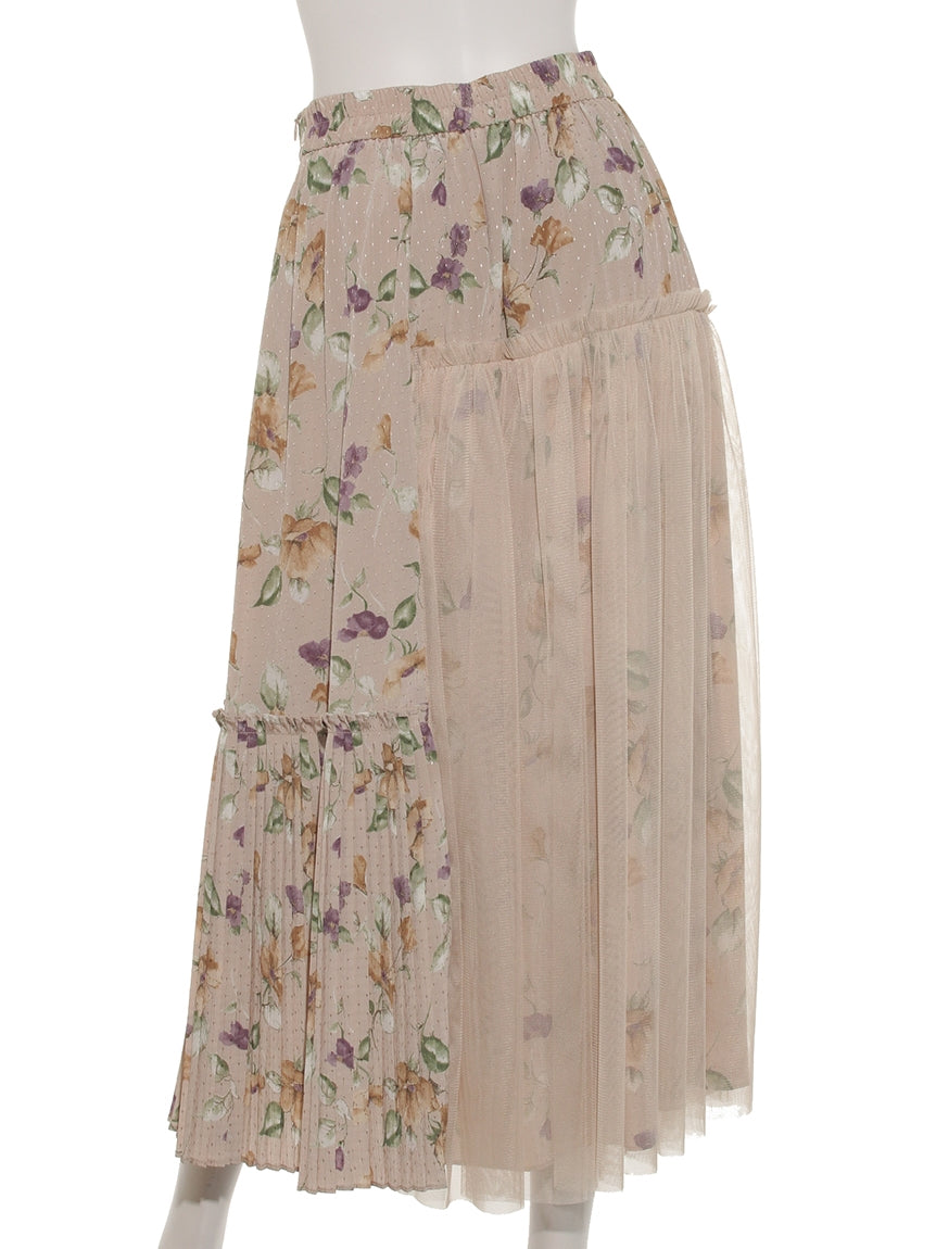 レディメイド LADYMADE Faint Flower チュールドッキングSK （ブラウン） ブラウン