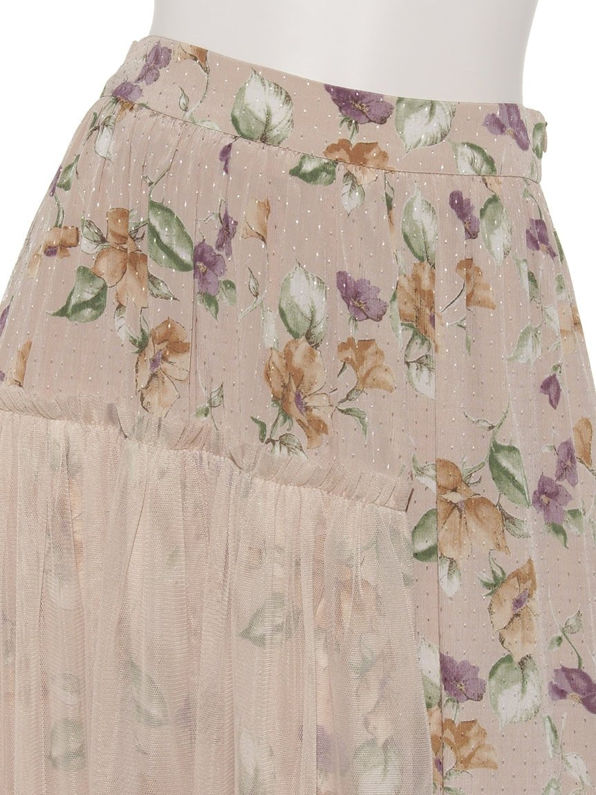 レディメイド LADYMADE Faint Flower チュールドッキングSK （ブラウン） ブラウン