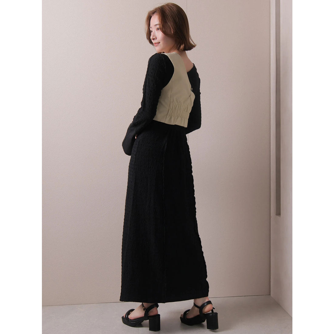 レディメイド LADYMADE アシンメトリーカラーワンショルビスチェ