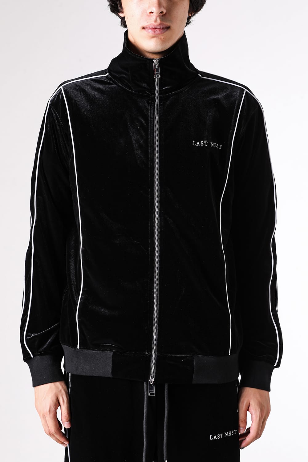 ラストネスト LAST NEST Velour Track Jacket V2 （Black） Black
