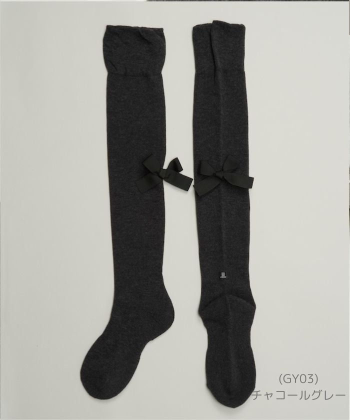 ウール混ニーハイソックス【抗菌防臭】 【返品不可商品】,(GY03)チャコールグレー