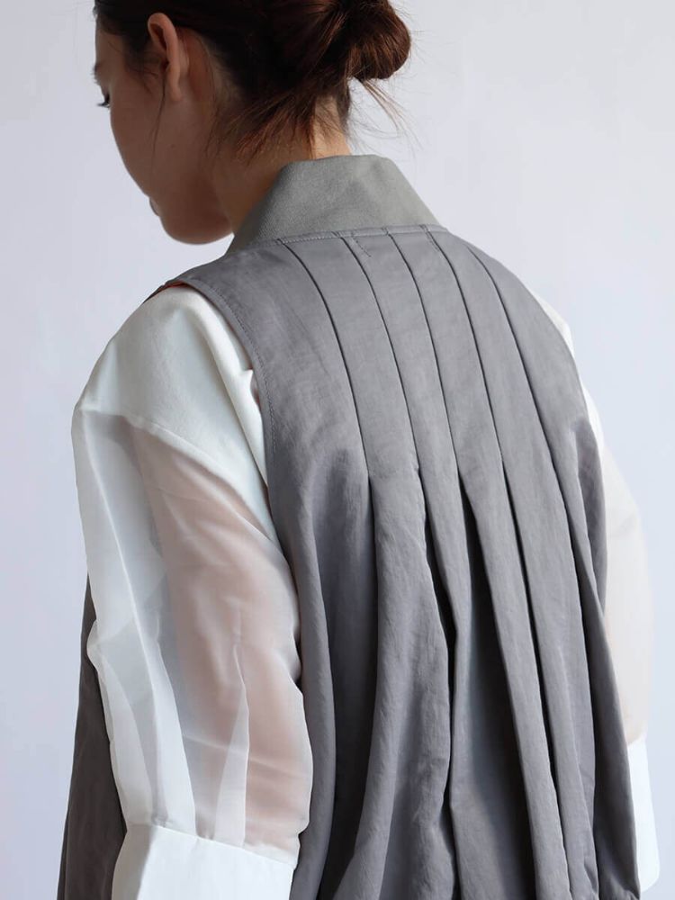 ラシュッド LASUD MICALLE MICALLE MA-1タックデザインベスト （ブラック） ブラック