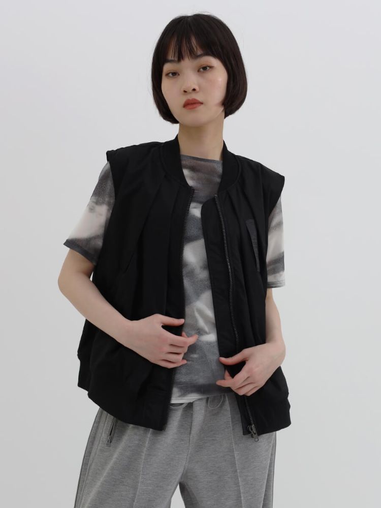 ラシュッド LASUD 裏メッシュミリタリーベスト （ブラック） ブラック