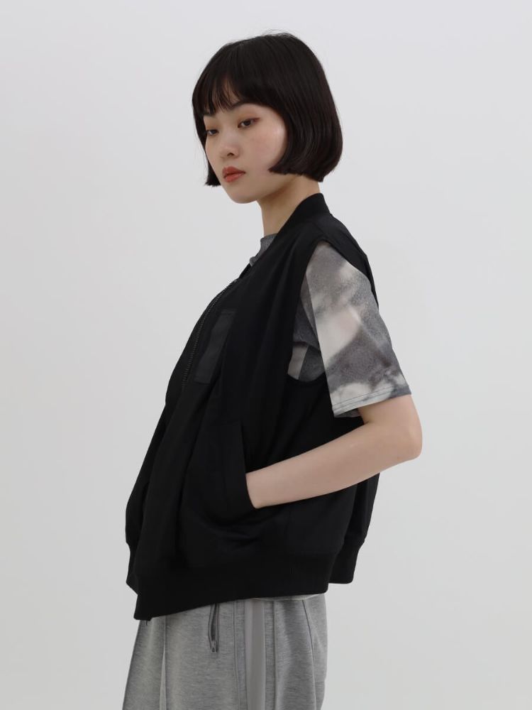 ラシュッド LASUD 裏メッシュミリタリーベスト （ブラック） ブラック