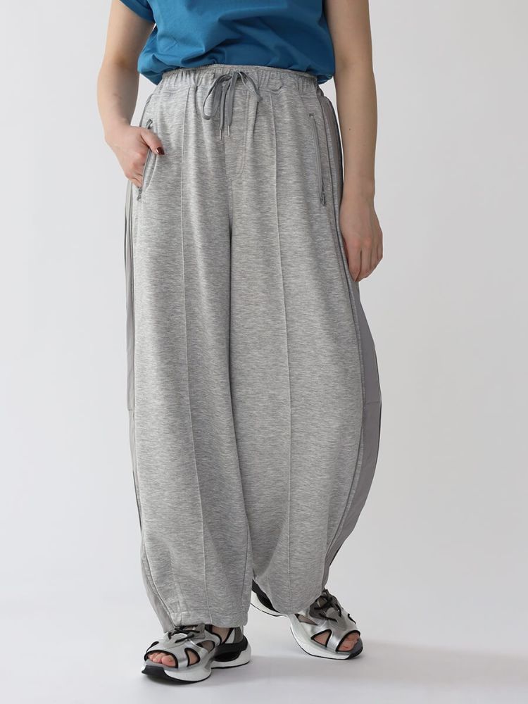 ラシュッド LASUD サイドラインバレルパンツ （グレー） グレー