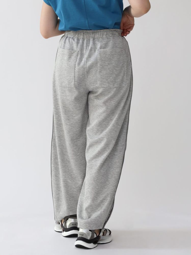 ラシュッド LASUD サイドラインバレルパンツ （グレー） グレー