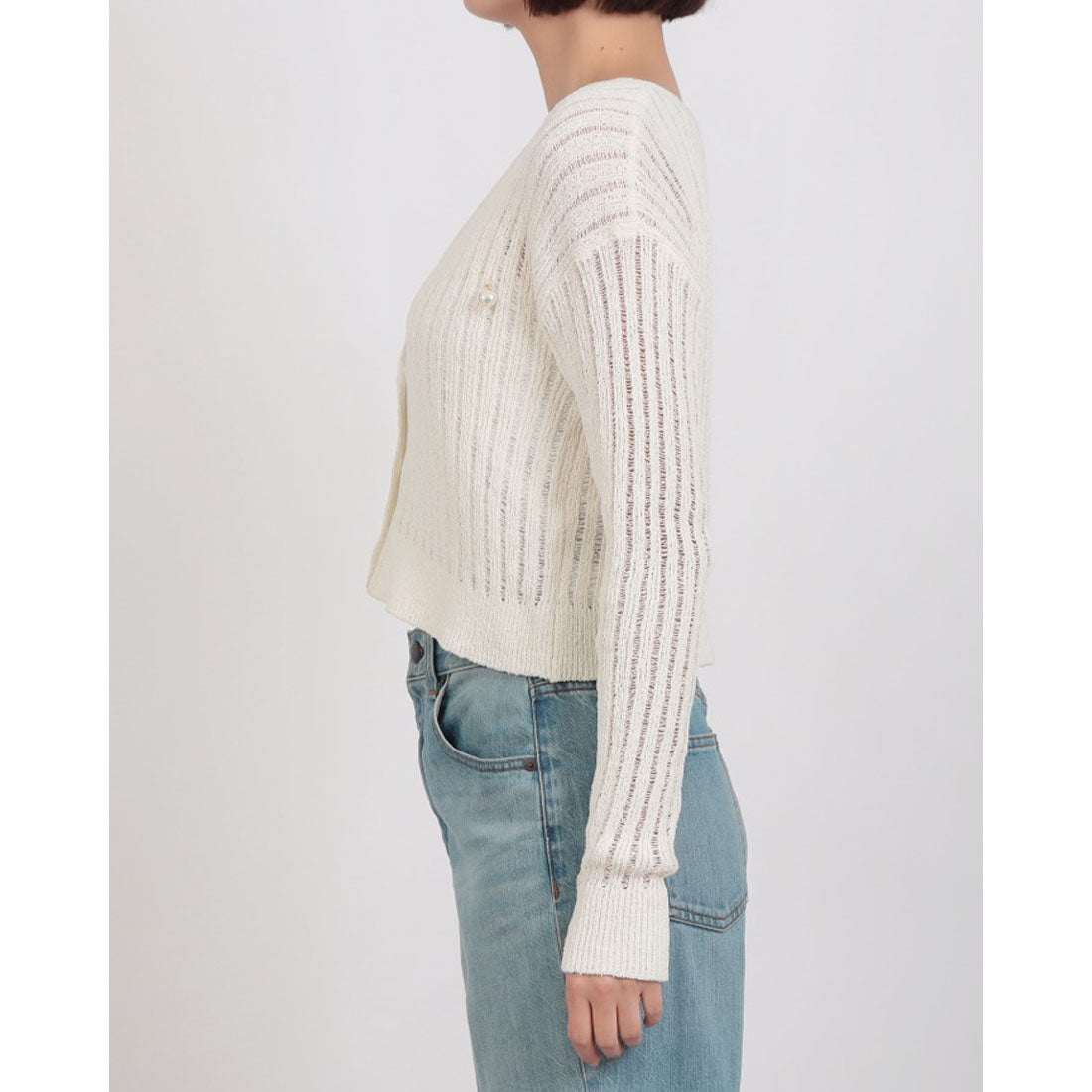 ラテラテ lattelatte Vネックカーディガン （オフ） オフ