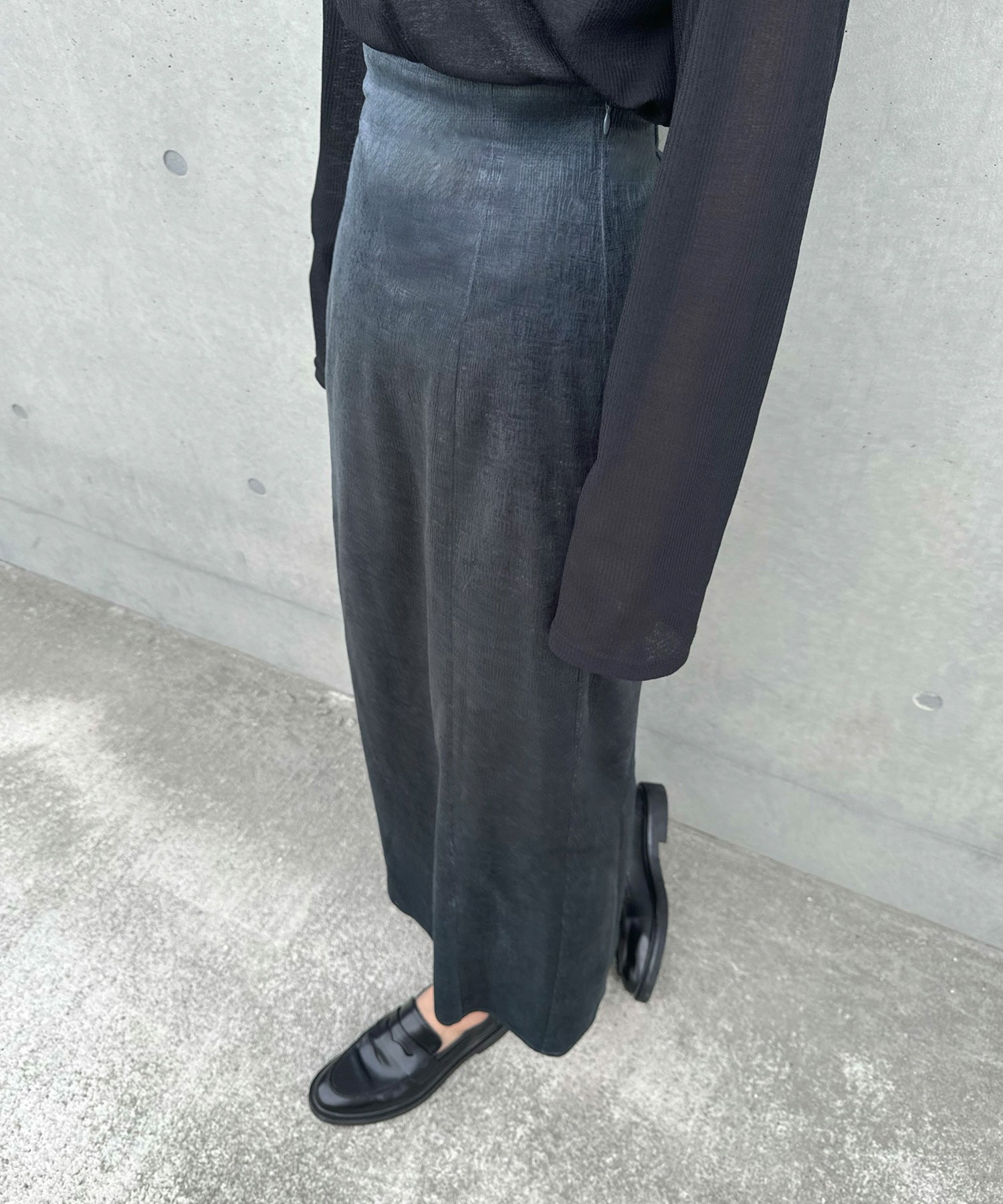 ラウアー LAUIR ジャガードべロアロングスカート