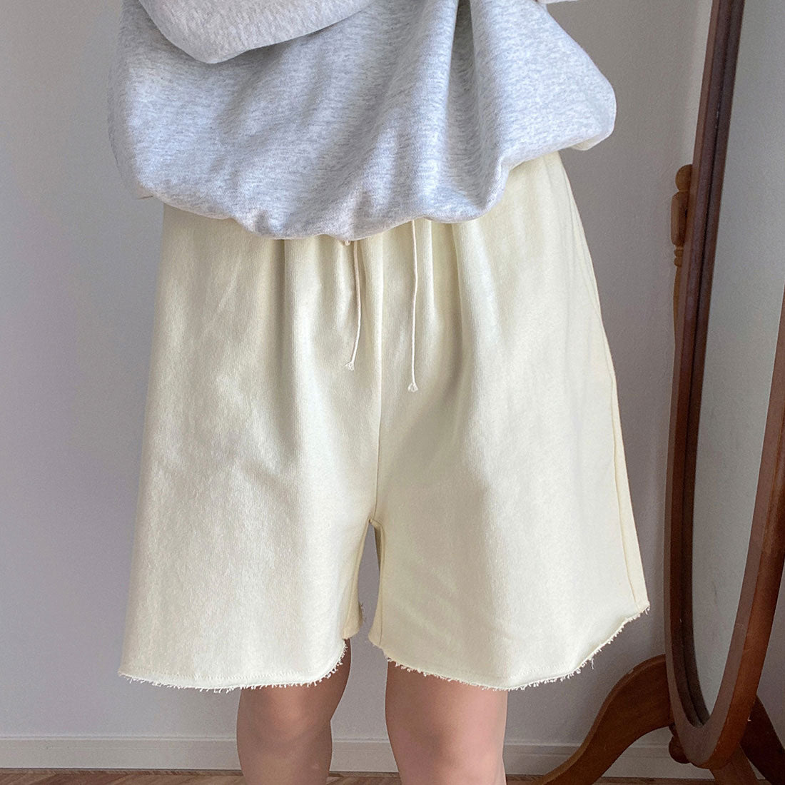 ラウアー LAUIR スウェットハーフパンツ