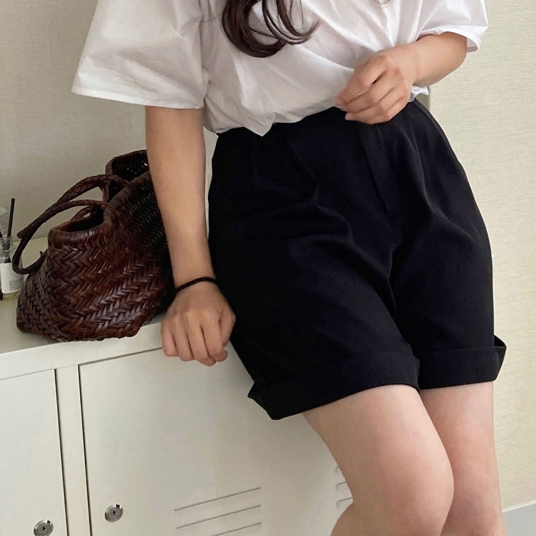 ラウアー LAUIR ロールアップショートパンツ