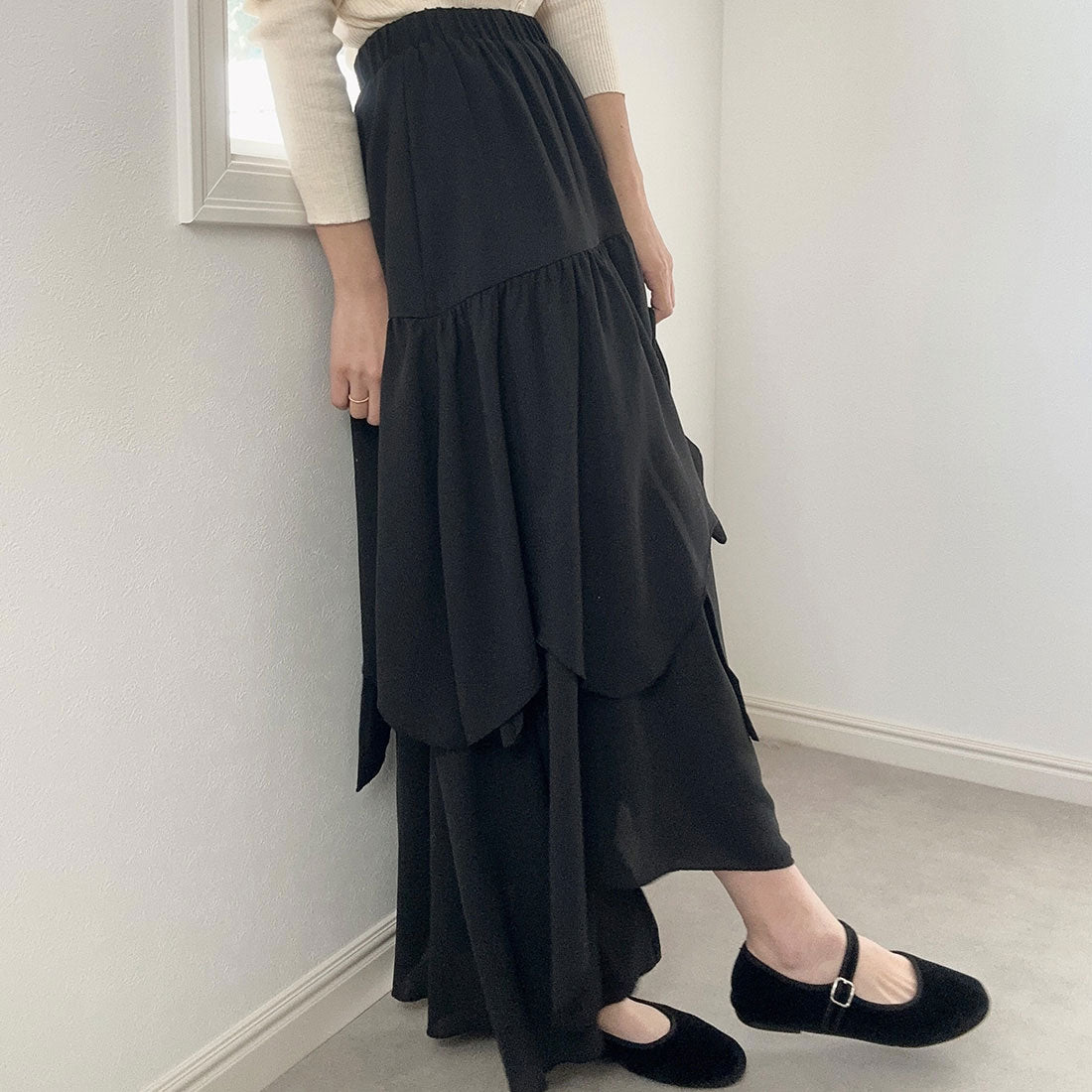 ラウアー LAUIR ランダムティアードスカート