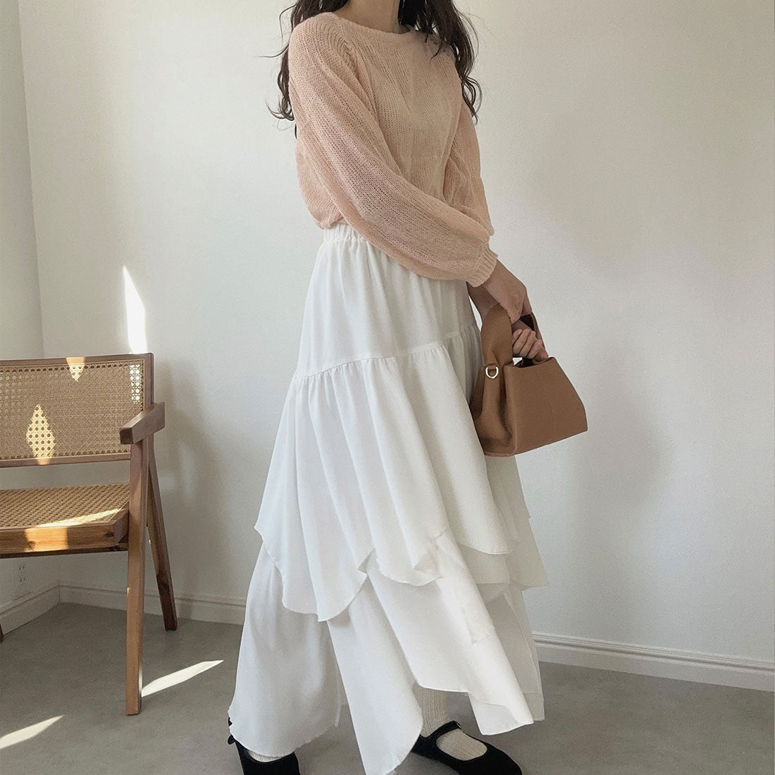 ラウアー LAUIR ランダムティアードスカート