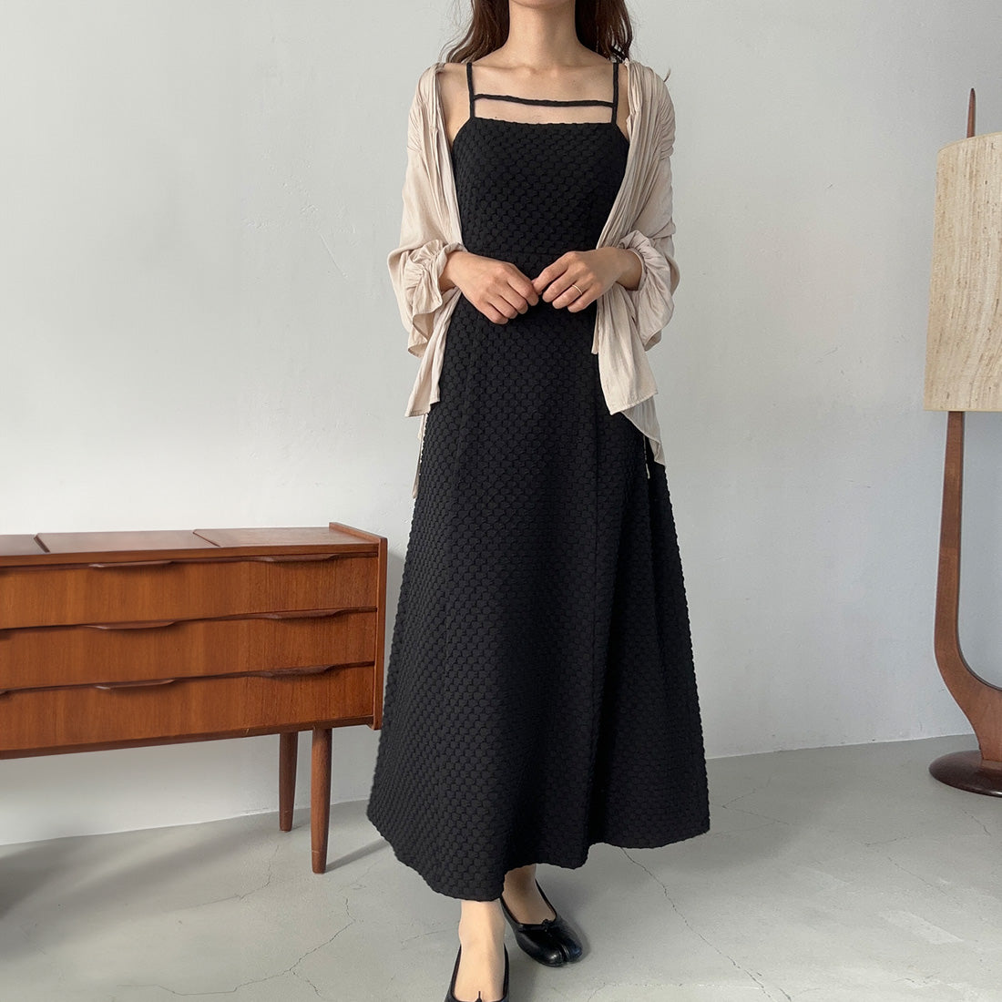 ラウアー LAUIR バックリボンキャミワンピース