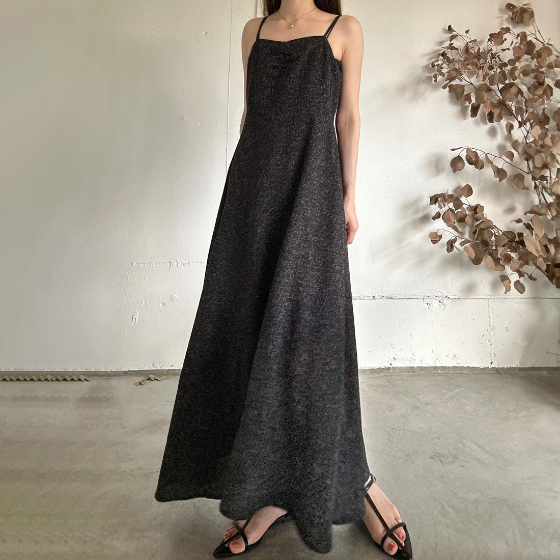ラウアー LAUIR フロントギャザーワンピース