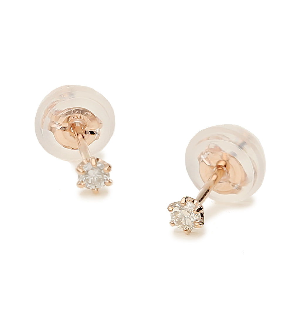 エルアンドコー L&Co. K10ダイヤモンドピアス 計0.06ct ピンクゴールド （ピンクゴールド） ピンクゴールド