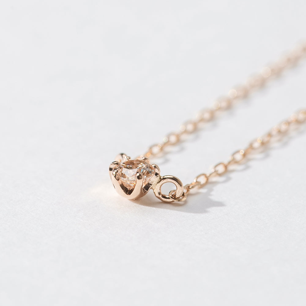 エルアンドコー L&Co. K10ダイヤモンド0.05ctネックレス （ピンクゴールド） ピンクゴールド