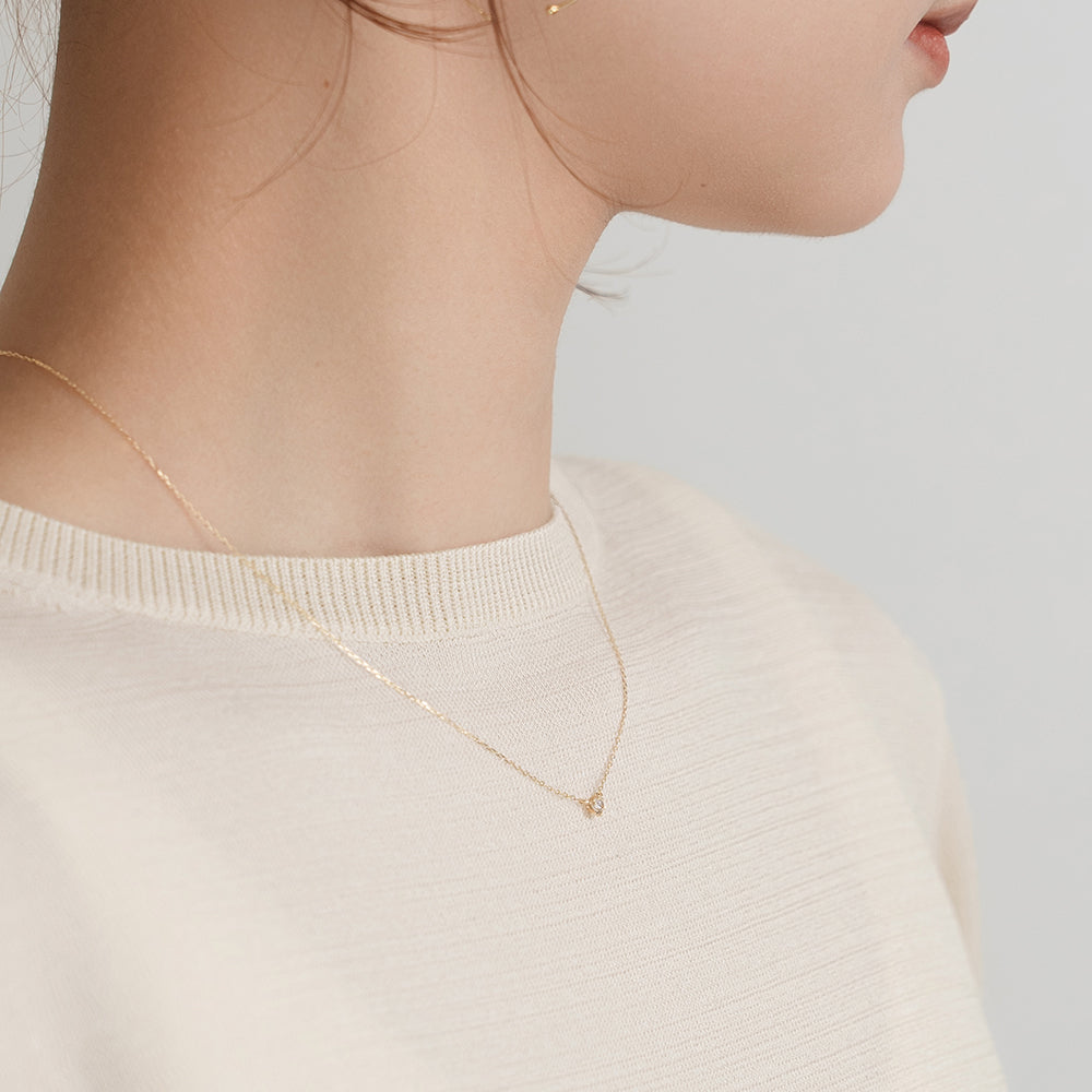 エルアンドコー L&Co. K18ダイヤモンド0.10ctネックレス （イエローゴールド） イエローゴールド