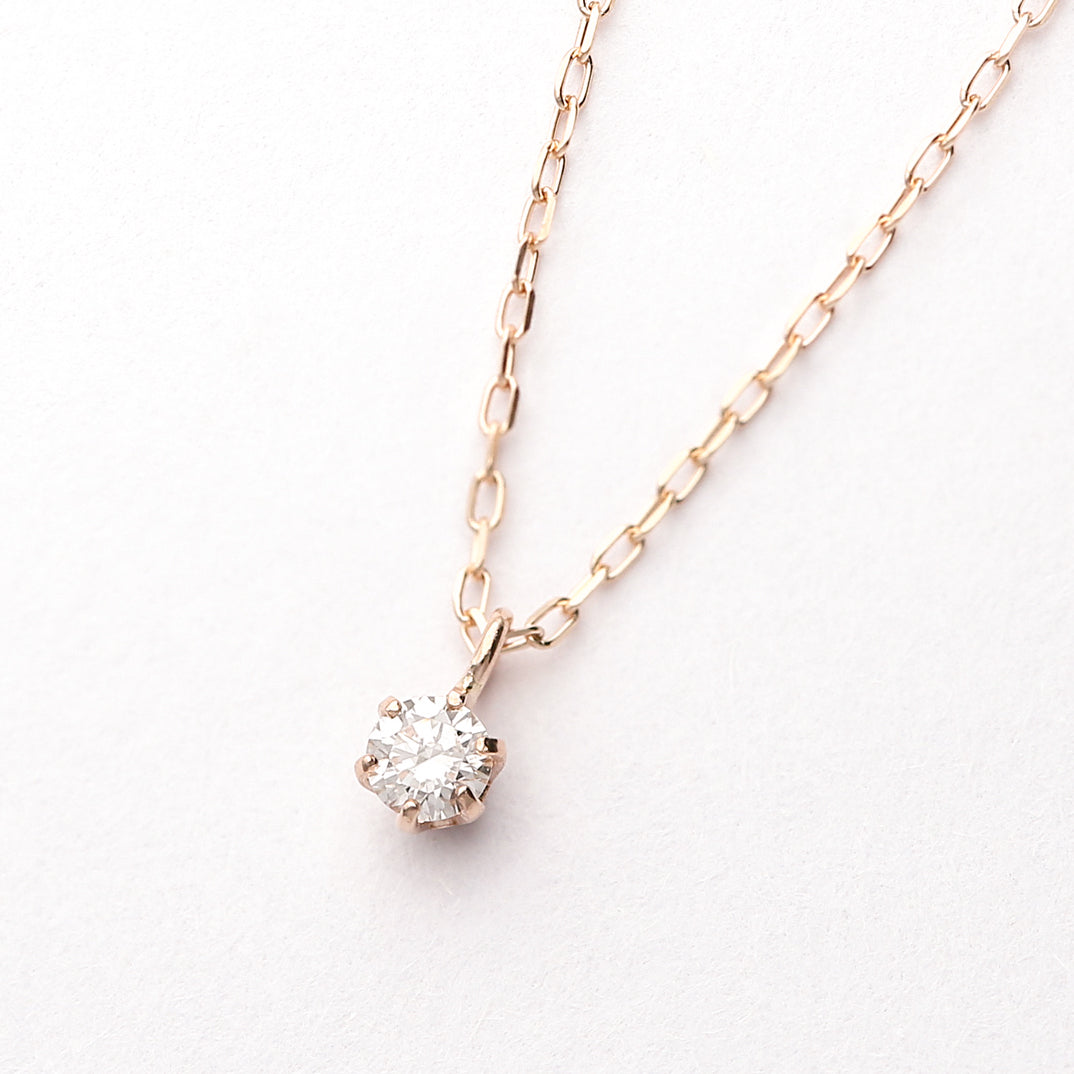エルアンドコー L&Co. K10ダイヤモンド0.05ctネックレス （ピンクゴールド） ピンクゴールド