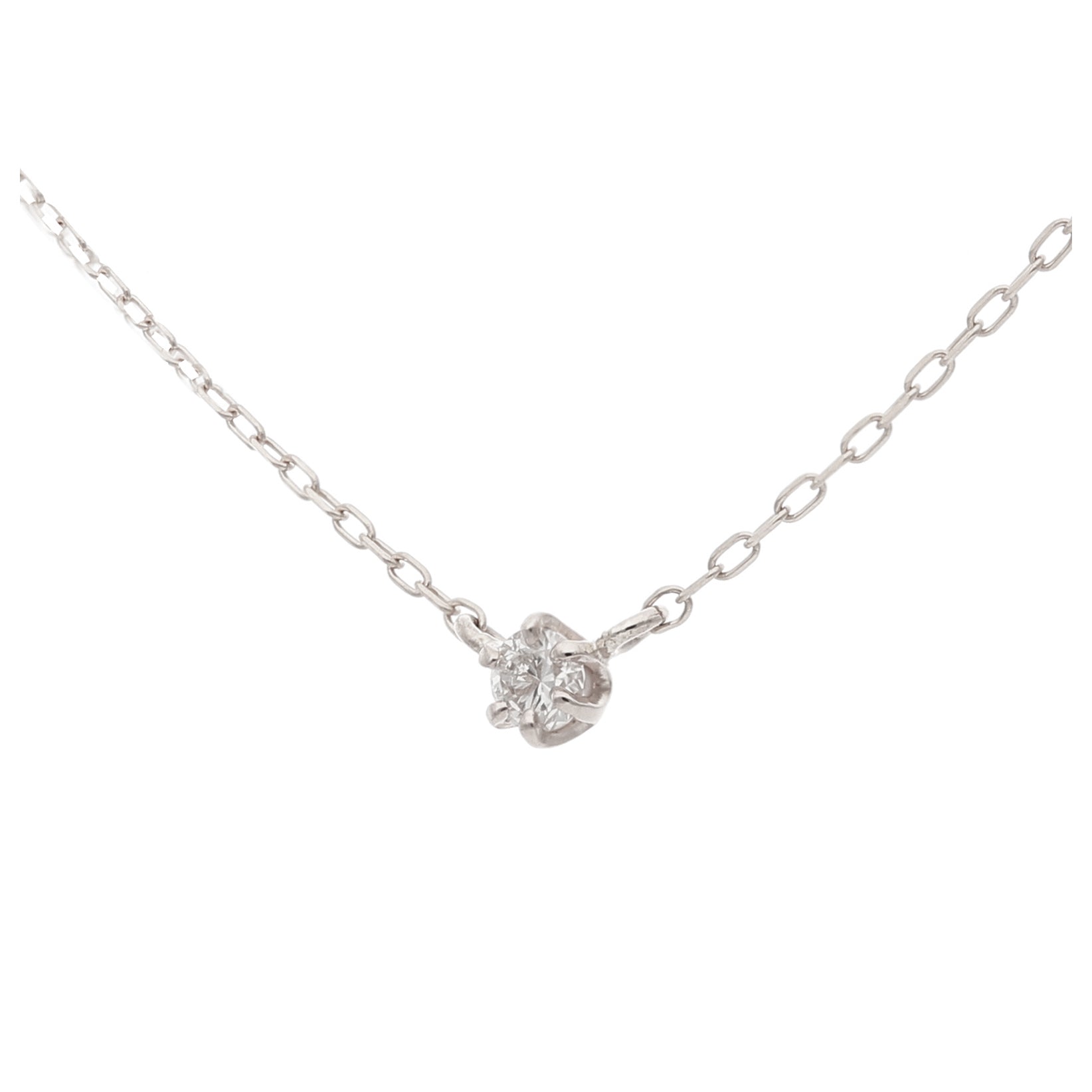 エルアンドコー L&Co. K10ダイヤモンド0.05ctネックレス （ホワイトゴールド） ホワイトゴールド