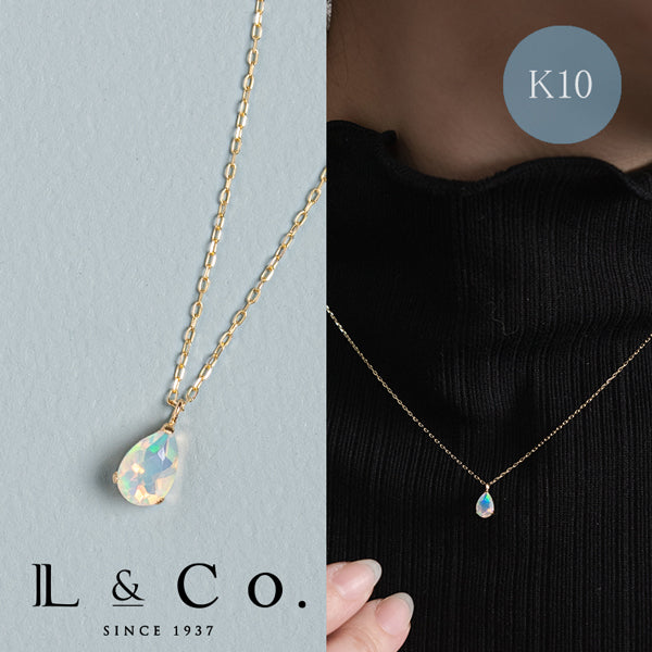 エルアンドコー L&Co. K10オパールネックレス （イエローゴールド） イエローゴールド
