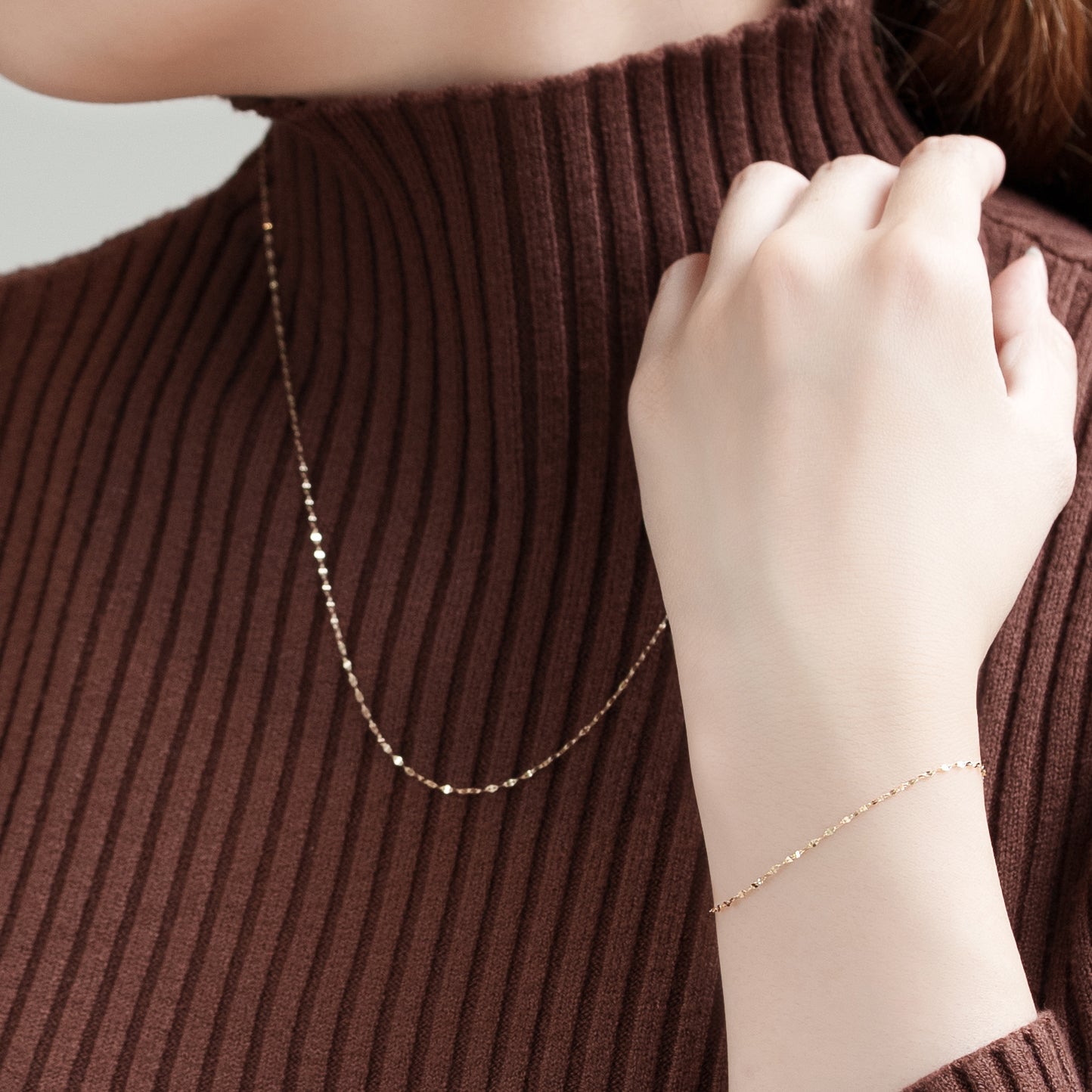 エルアンドコー L&Co. K10ファンタジアセット【ロングネックレス＆ブレスレット】 （イエローゴールド） イエローゴールド