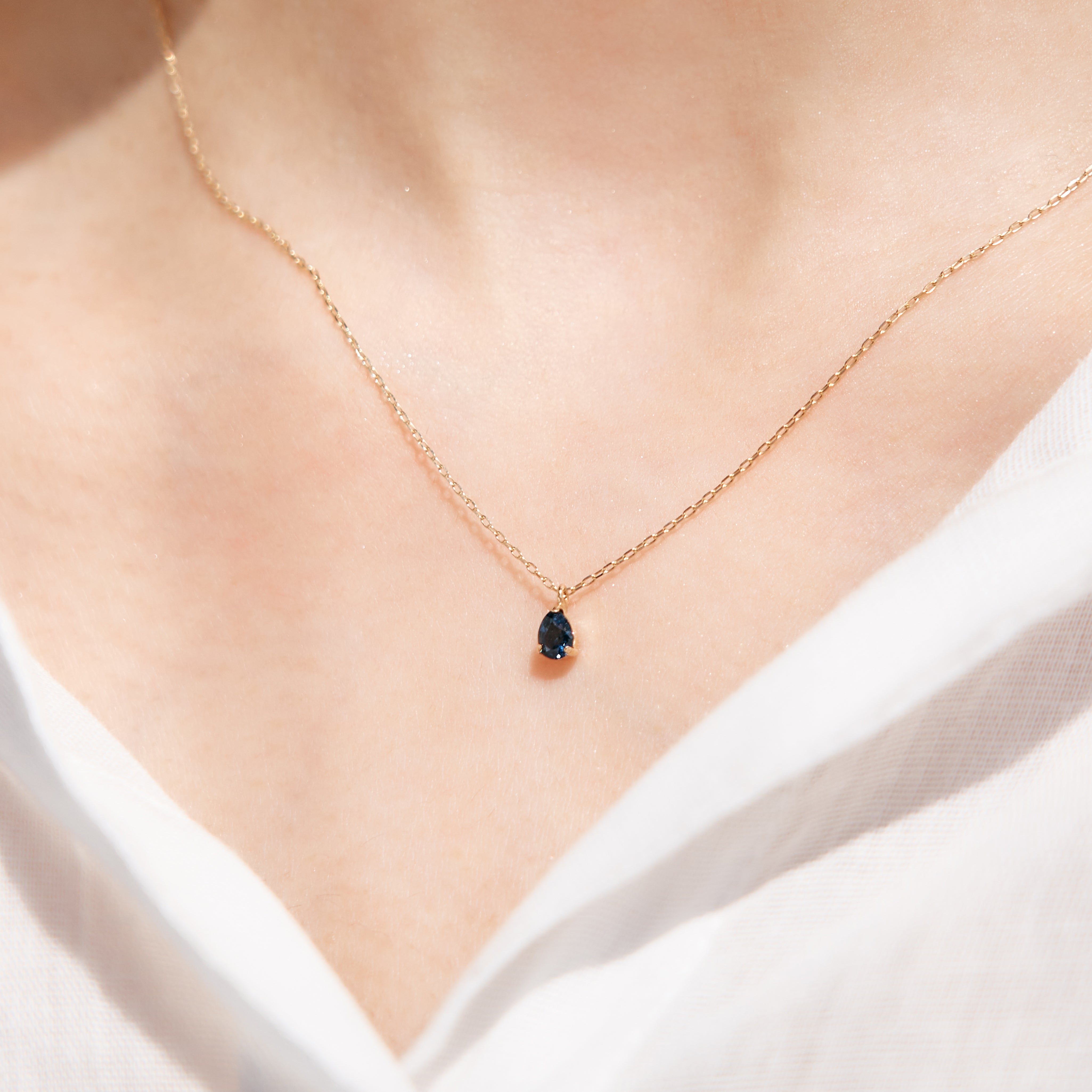 エルアンドコー L&Co. K10誕生石ネックレス【9月サファイア】 （イエローゴールド） イエローゴールド