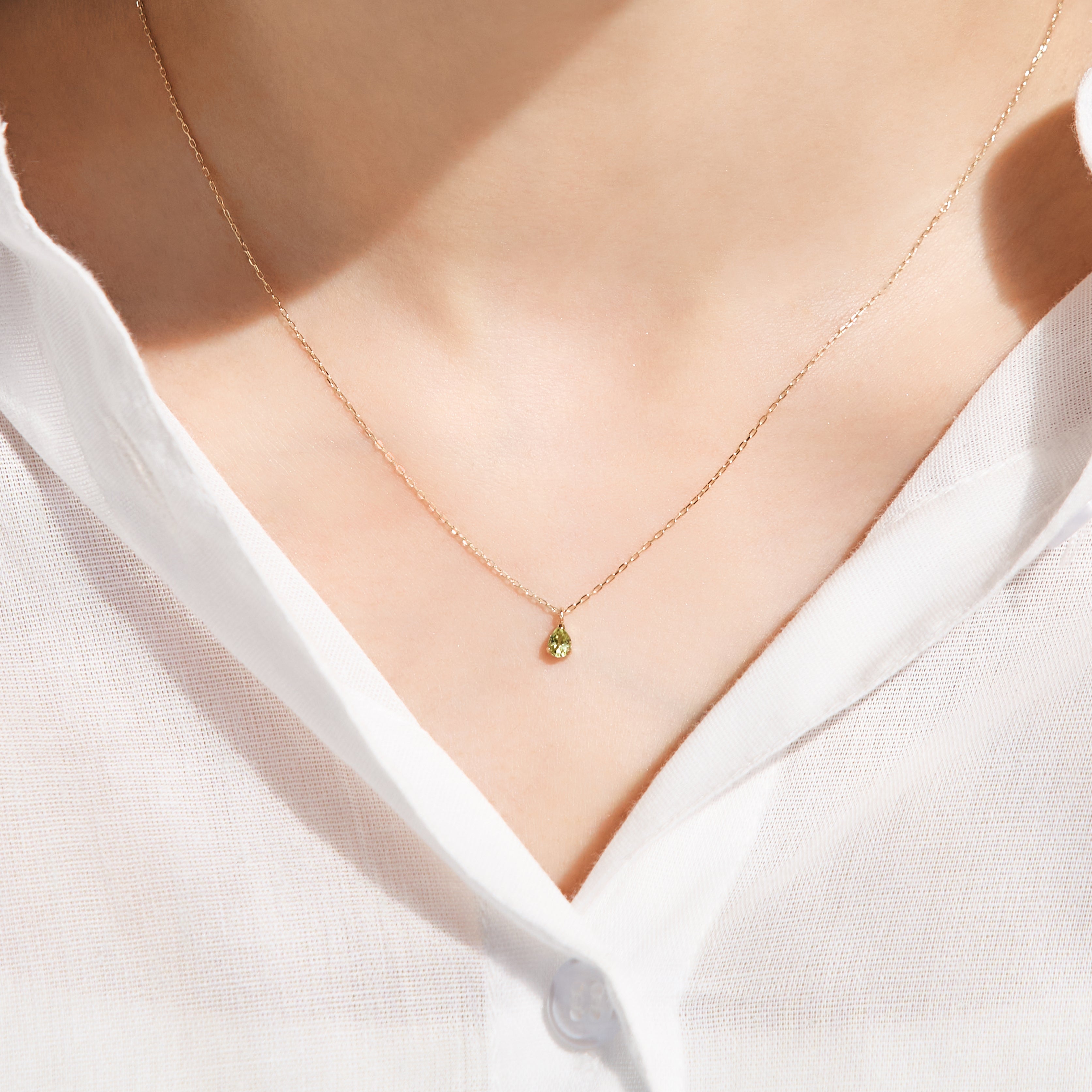 エルアンドコー L&Co. K10誕生石ネックレス【8月ペリドット】 （イエローゴールド） イエローゴールド