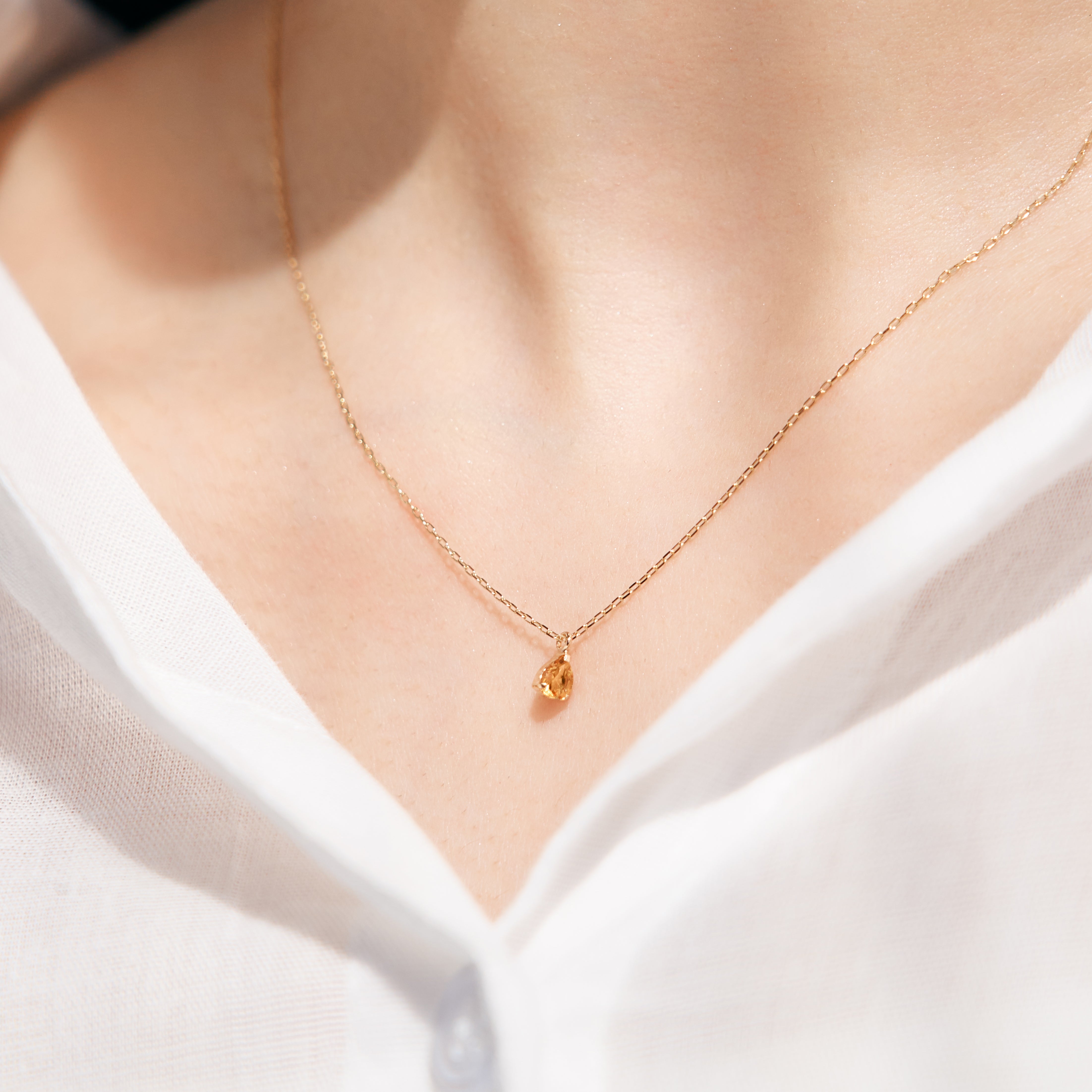 エルアンドコー L&Co. K10誕生石ネックレス【11月シトリン】 （イエローゴールド） イエローゴールド