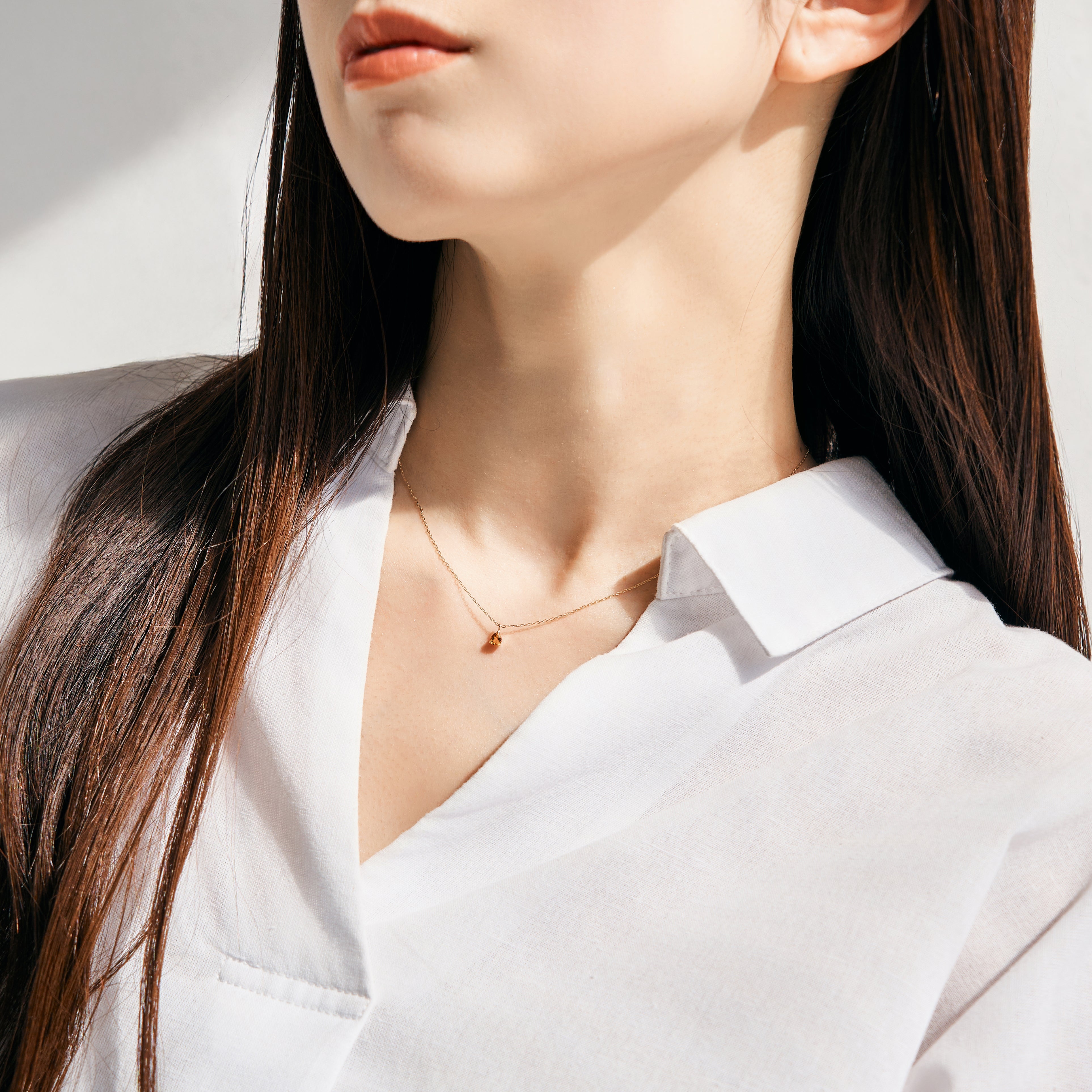 エルアンドコー L&Co. K10誕生石ネックレス【11月シトリン】 （イエローゴールド） イエローゴールド