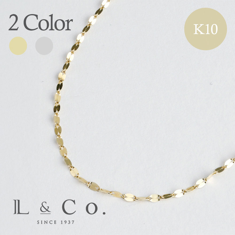 エルアンドコー L&Co. K10チェーンネックレス （イエローゴールド） イエローゴールド
