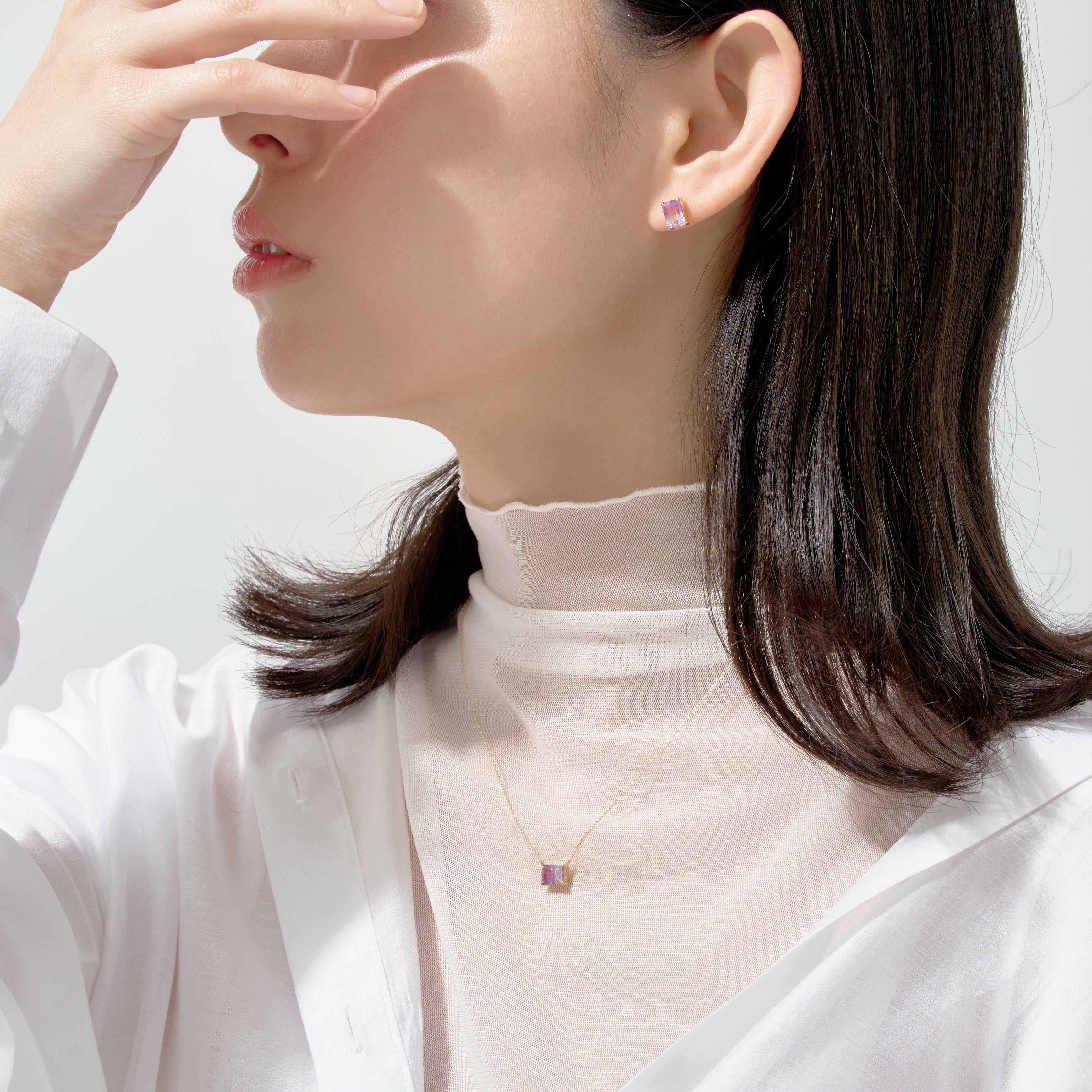 エルアンドコー L&Co. K10アメトリンネックレス （イエローゴールド） イエローゴールド