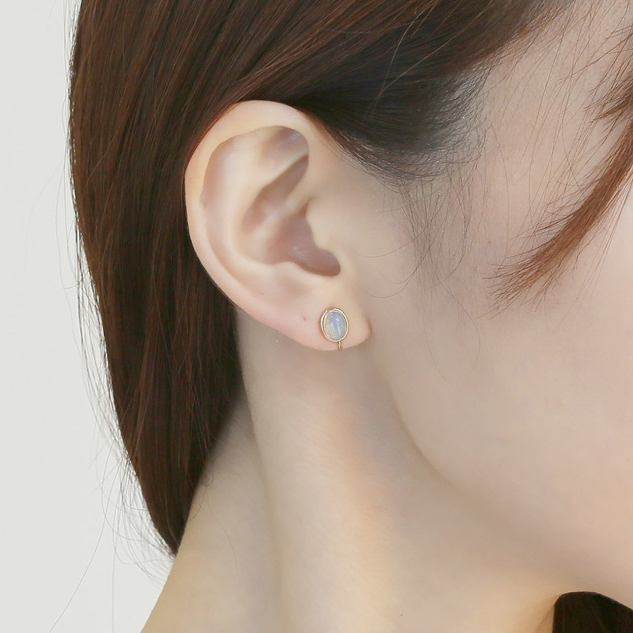 エルアンドコー L&Co. K10オパールイヤリング(オーバル) （イエローゴールド） イエローゴールド