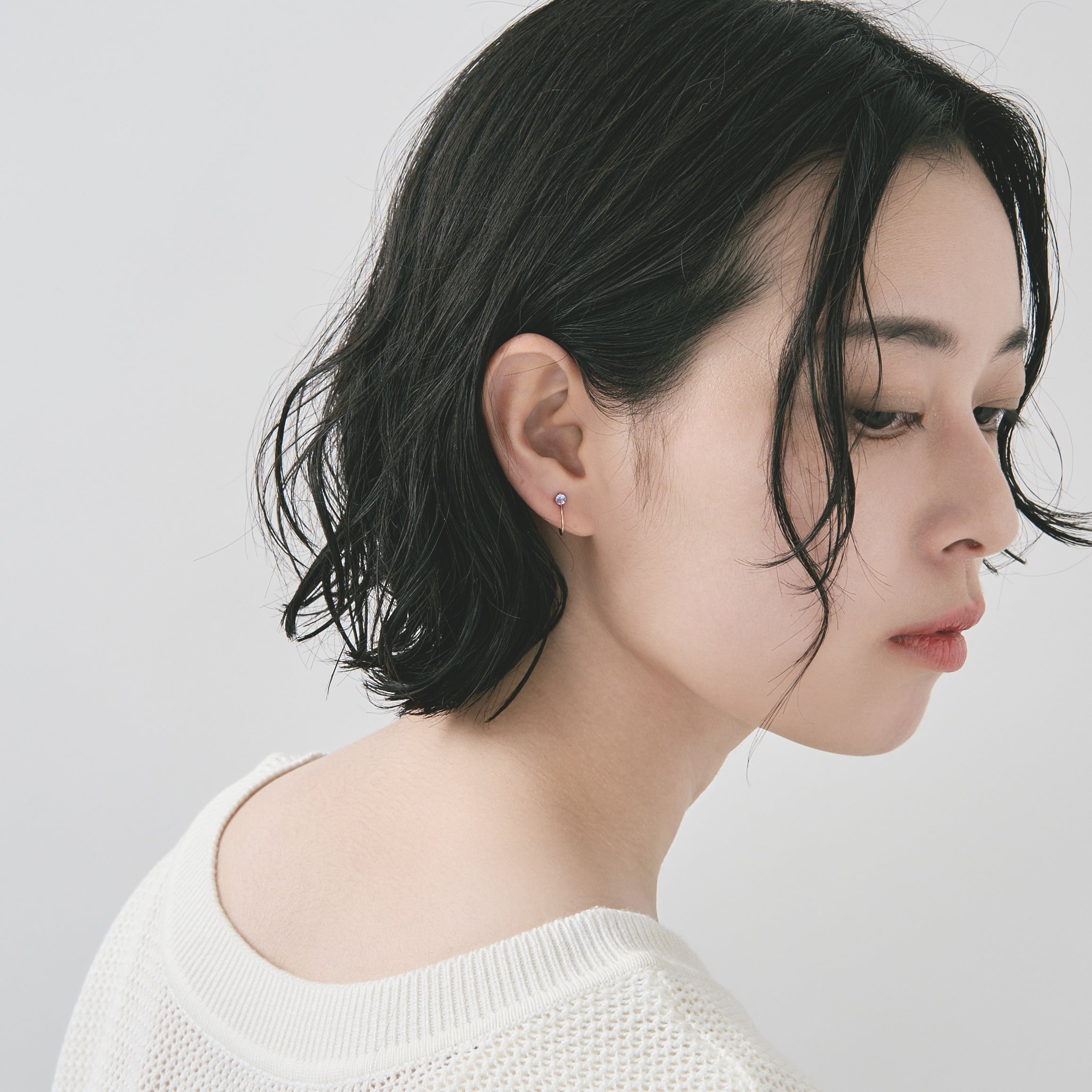 エルアンドコー L&Co. K10誕生石イヤリング 12月タンザナイト （ゴールド） ゴールド