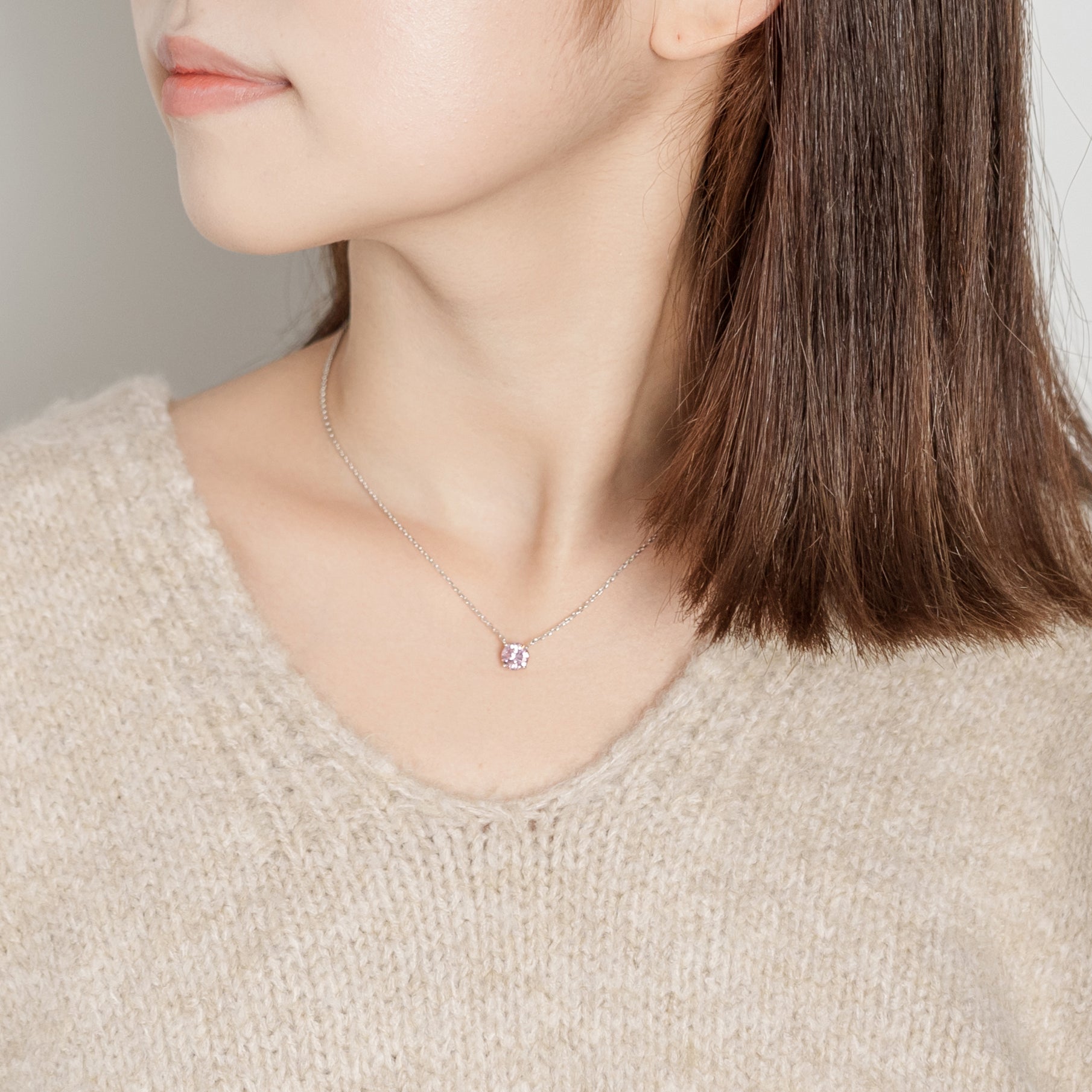 エルアンドコー L&Co. SV925キュービックネックレス （ピンク） ピンク