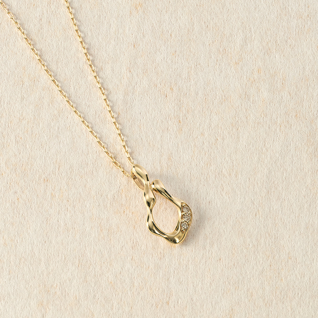 エルアンドコー L&Co. K10ダイヤモンドネックレス （ゴールド） ゴールド