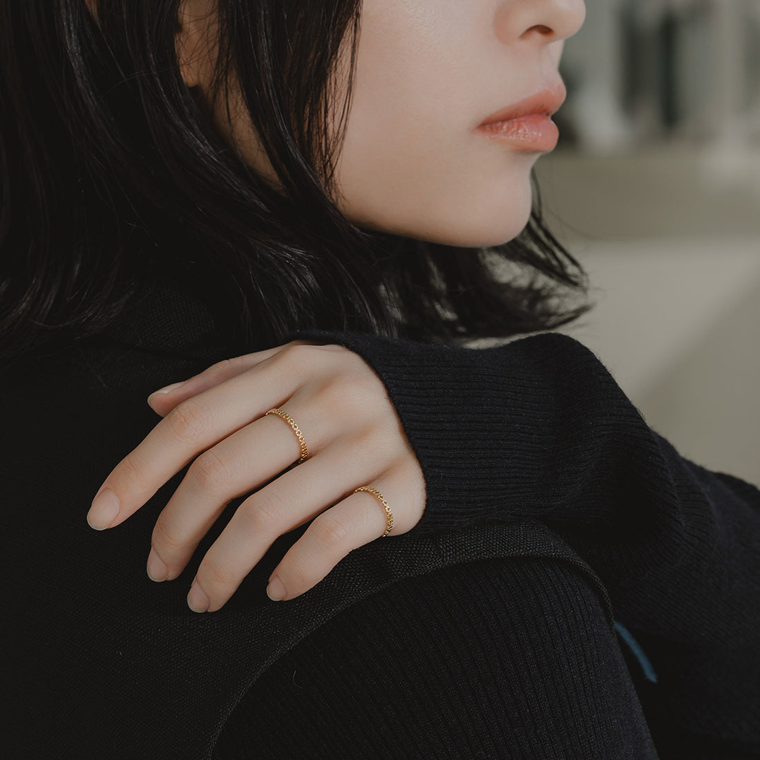 エルアンドコー L&Co. K18七宝模様リング ピンキー対応 （ゴールド） ゴールド