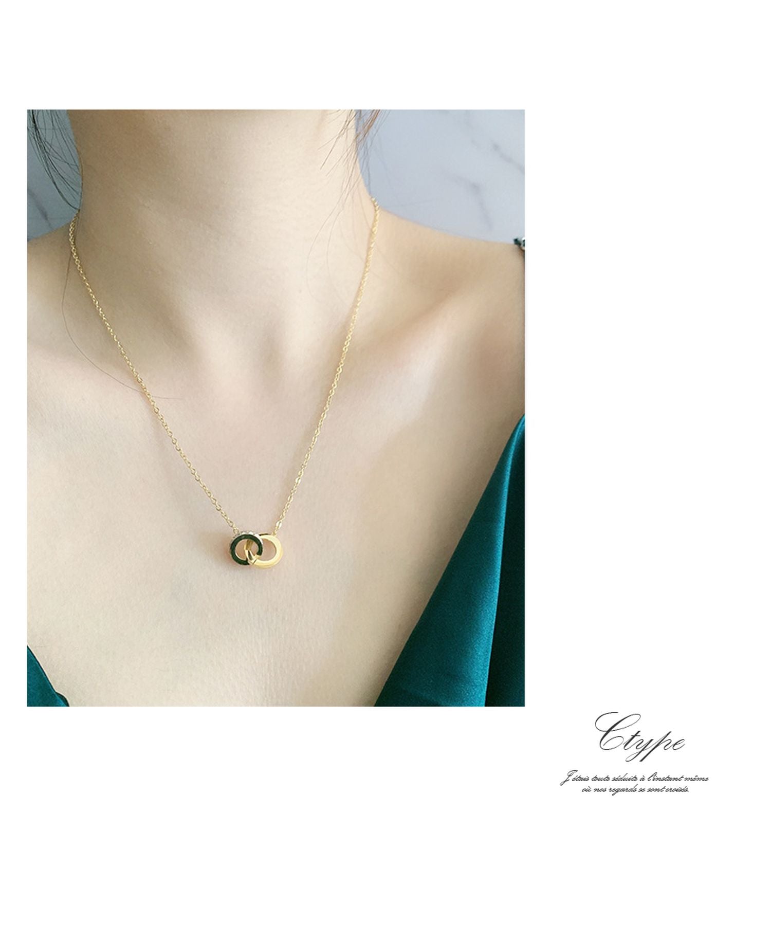 ニノン ninon 【5種展開】トレンドシンプルモチーフネックレス （Cタイプ ゴールド） Cタイプ ゴールド