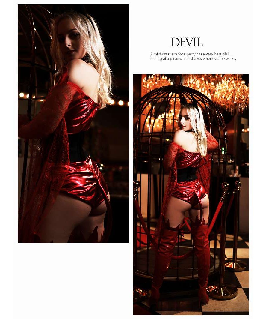 ボムシェル bombshell コスプレ 仮装 イベント ドラッグクイーン ステージ衣装 クラブイベント セット 悪魔 セクシー コスプレ 他では売ってない bombshell