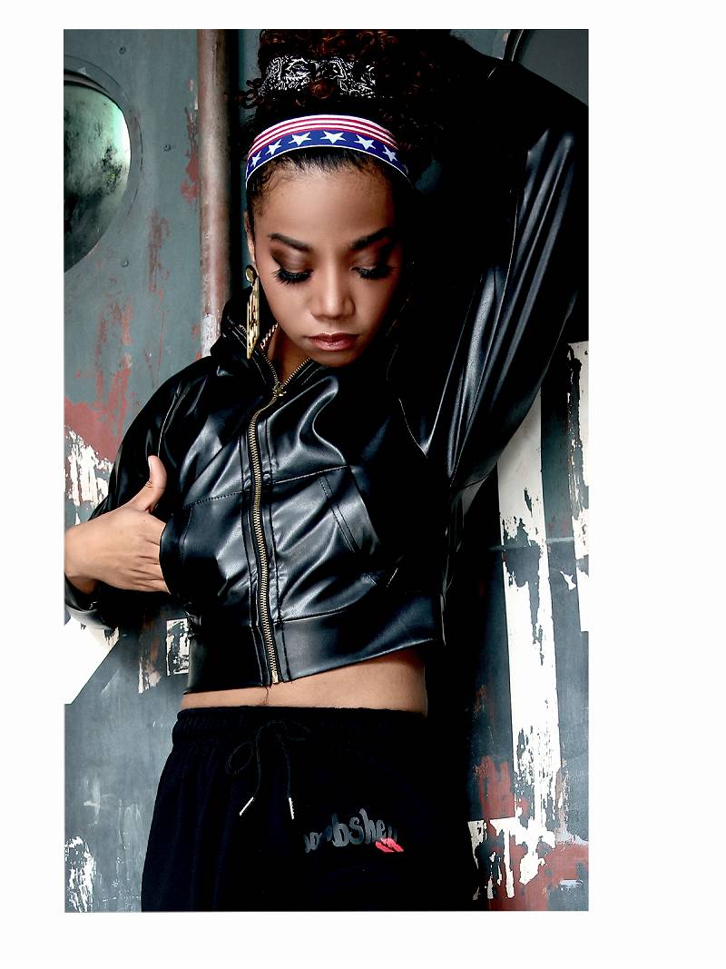 ボムシェル bombshell パーカー・トレーナー フード フェイクレザー パーカー ドルマン 衣装 HIPHOP 大きめシルエット ダンス 長袖 ポケット bombshell