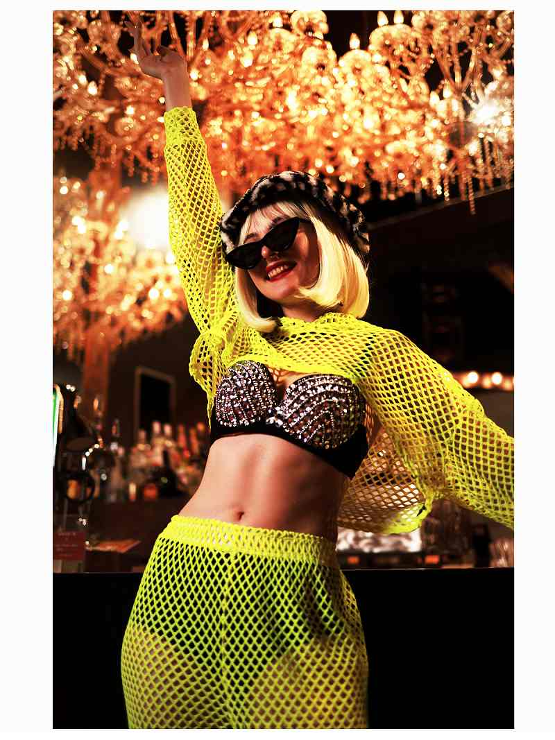 ボムシェル bombshell パンツ・サルエルパンツ パンツ ロングパンツ サルエルパンツ メッシュ ボトムス ワンカラー コスチューム レディース ダンス衣装 ヒップホップ衣装 bombs